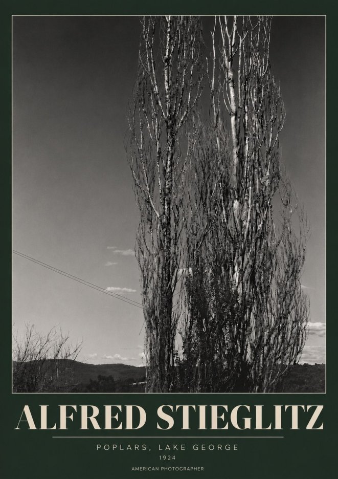 Alfred Stieglitz Trees - Lake George, 1921 No6 - Poster