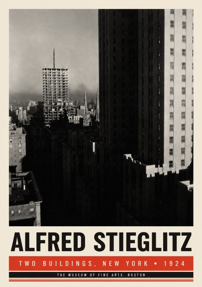 Alfred Stieglitz Two Buildings, New York No6 - Poster