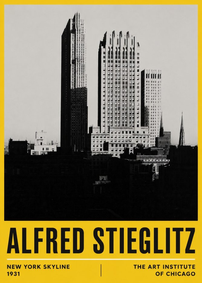 Alfred Stieglitz New York Skyline No6 - Poster