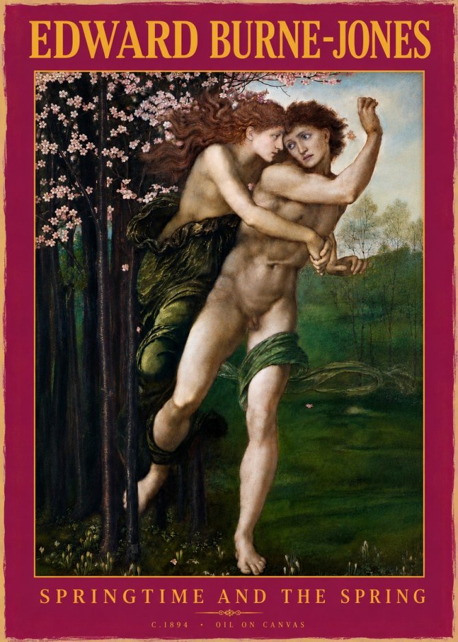 Edward Burne-Jones Springtime and the Spring No3 - Poster