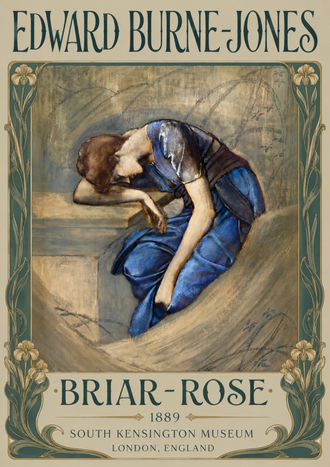 Edward Burne-Jones Briar-rose No6 - Poster