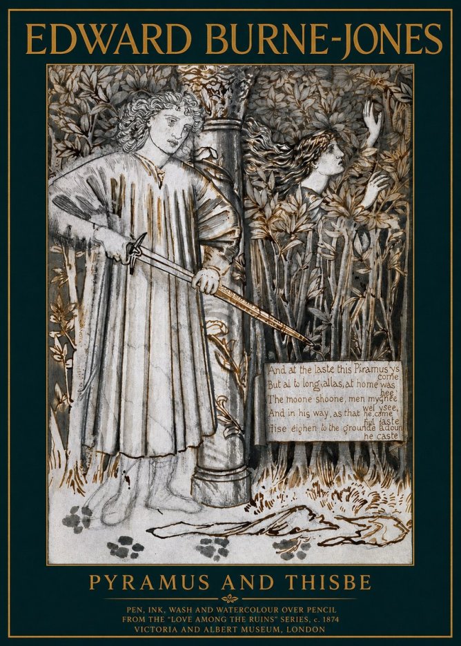 Edward Burne-Jones Pyramus and Thisbe No2 - Poster