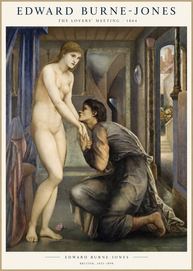 Edward Burne-Jones The Lovers' Meeting No1 - Poster