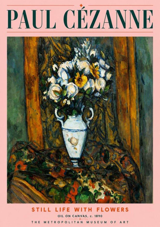 Paul Cézanne Still Life with Flowers No4 - Poster