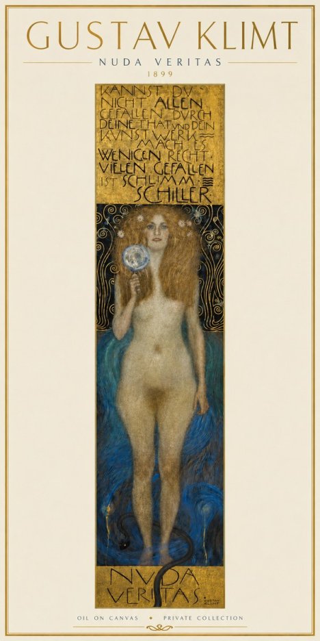 Klimt Nuda Veritas No5 - Poster