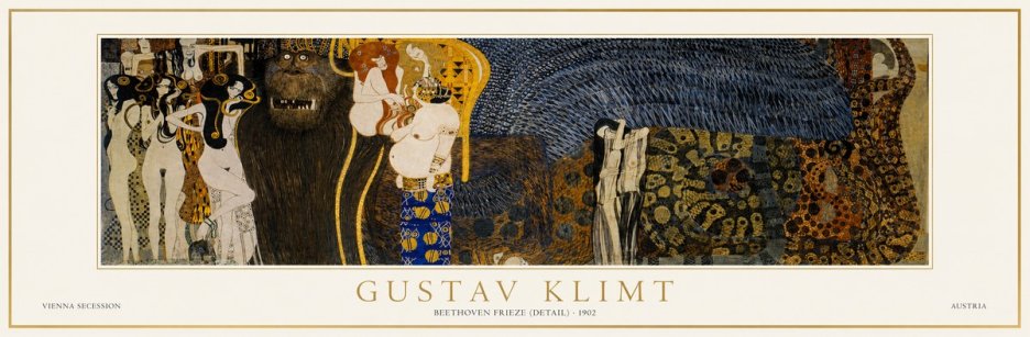 Klimt Beethoven Frieze (Detail) No1 - Poster