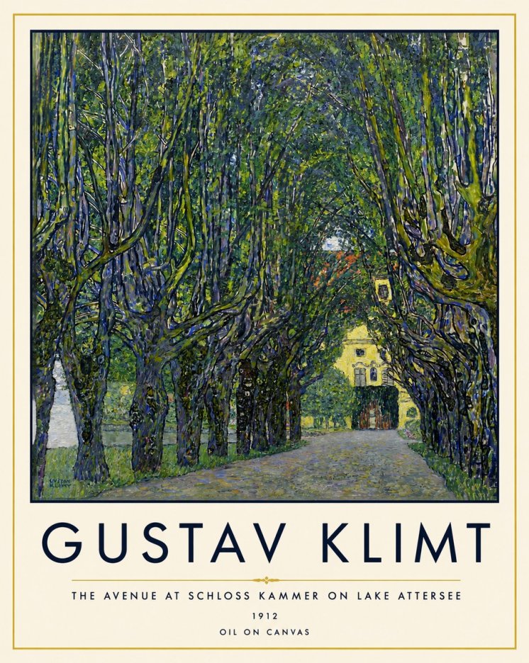 Klimt The Avenue at Schloss Kammer on Lake Attersee No4 - Poster