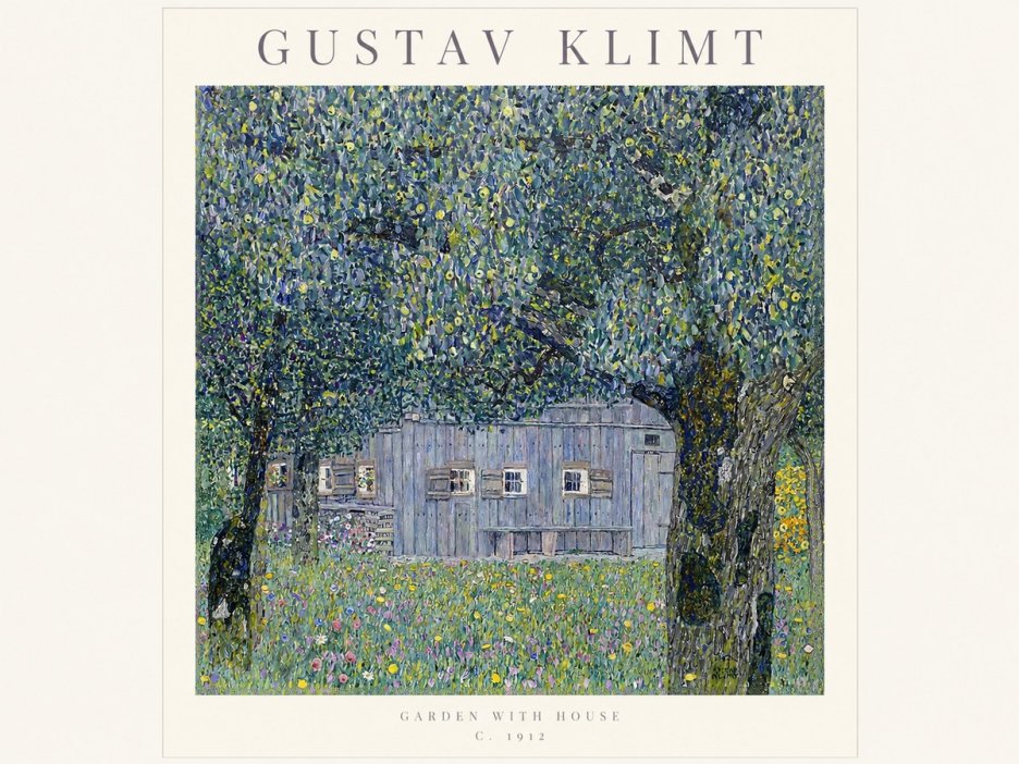 Klimt Garden with House No1 - Poster