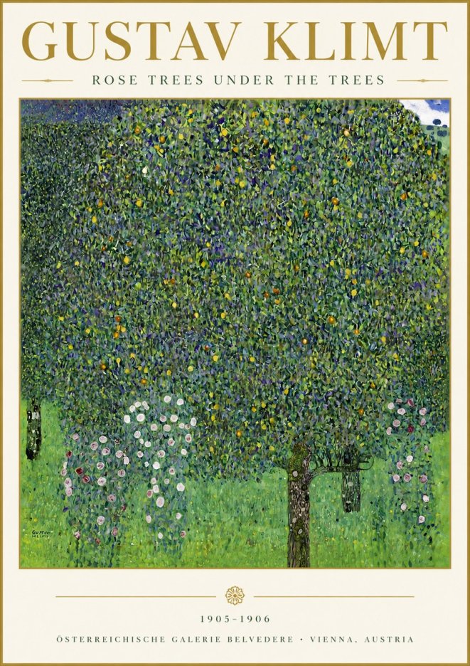 Klimt Rose Trees Under the Trees No5 - Poster