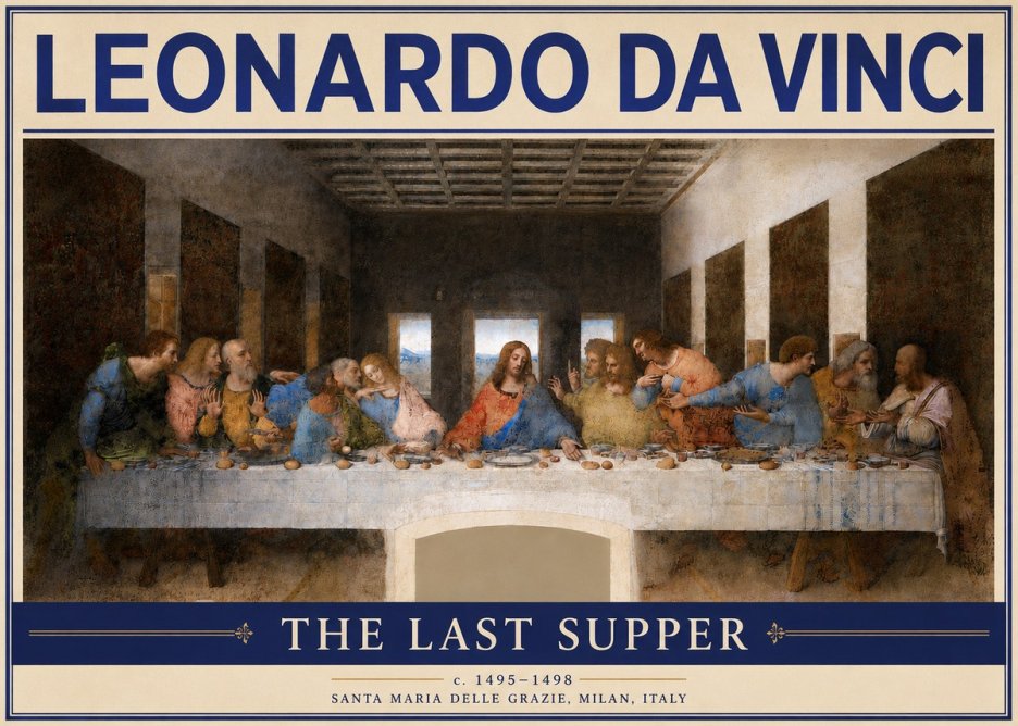 Leonardo da Vinci The Last Supper No4 - Poster