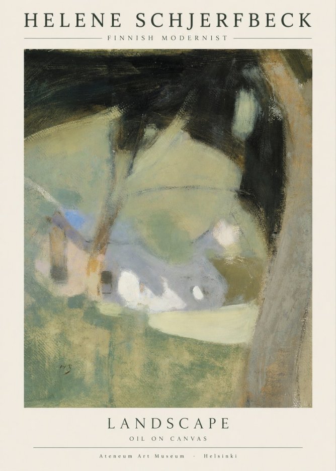 Helene Schjerfbeck Landscape with Houses No4 - Poster