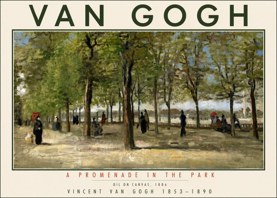 Van Gogh A Promenade in the Park No4 - Poster