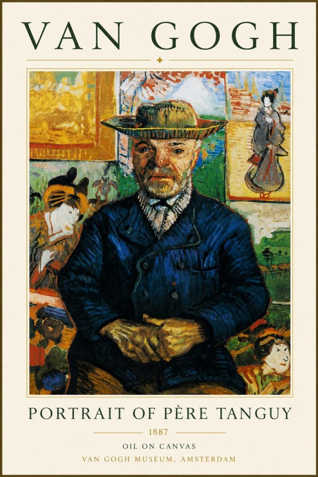 Van Gogh Portrait of Père Tanguy II No4 - Poster