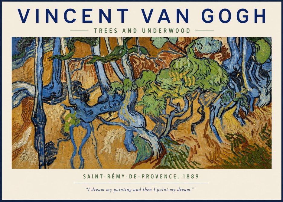 Van Gogh Trees and Underwood No3 - Poster