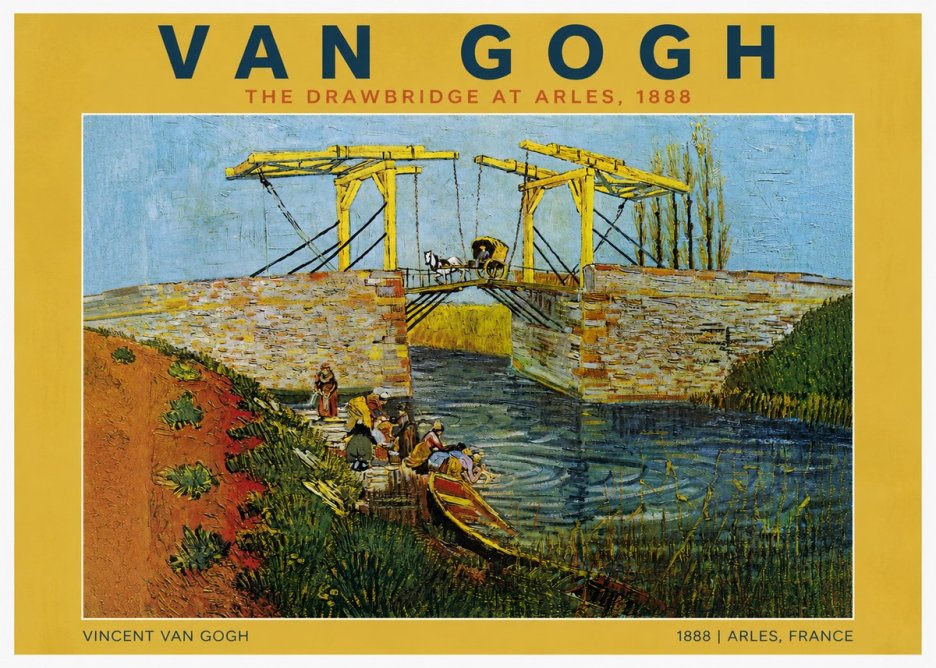 Van Gogh The Drawbridge at Arles III No2 - Poster