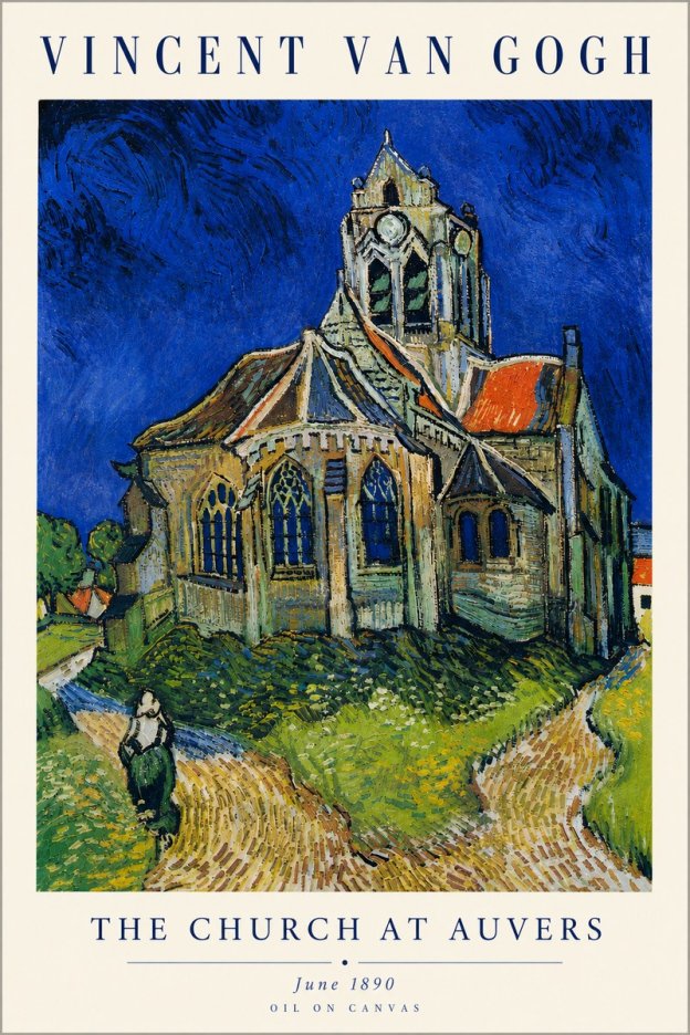 Van Gogh The Church at Auvers II No4 - Poster