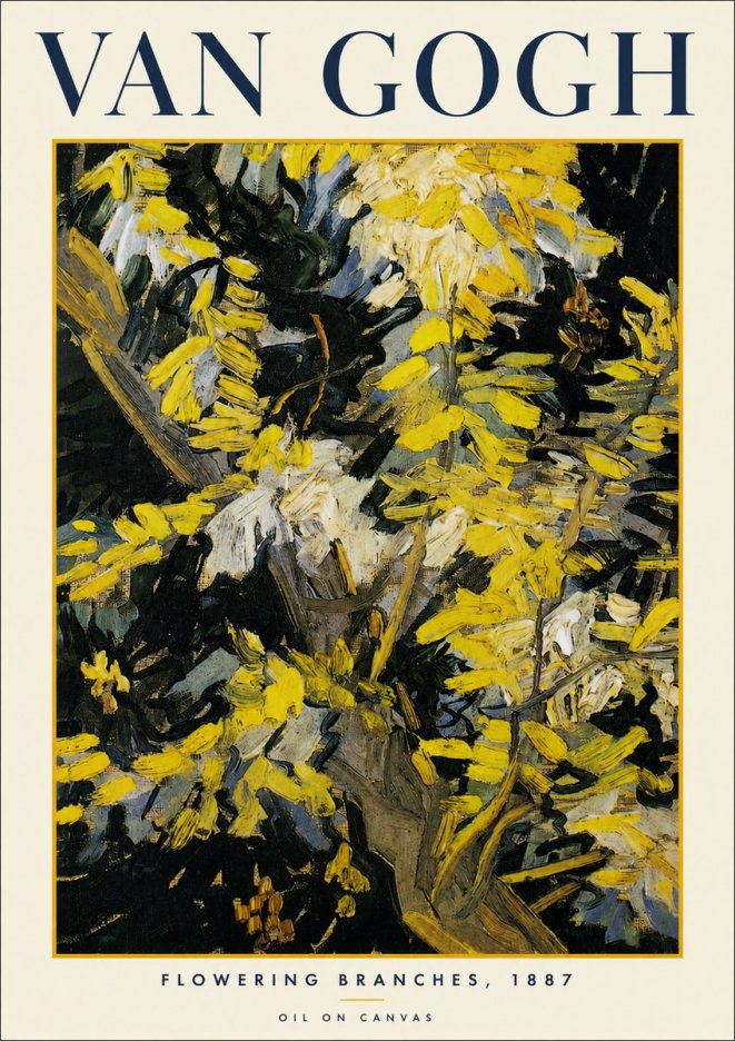 Van Gogh Flowering Branches, 1887 No3 - Poster