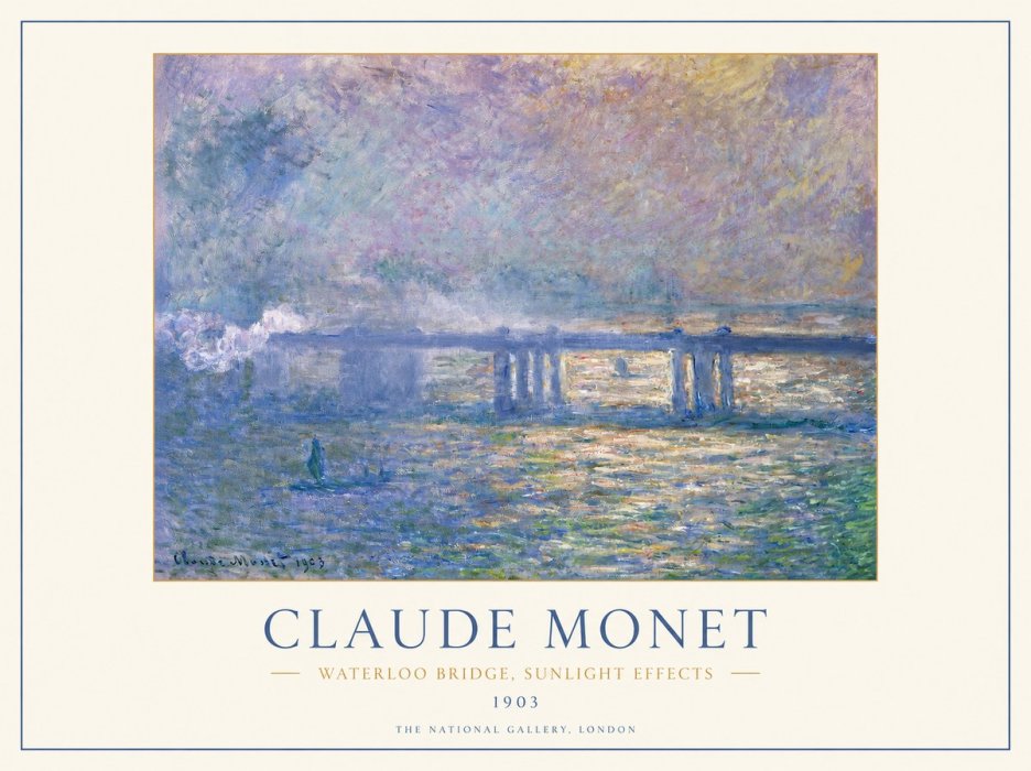 Monet Waterloo Bridge, Sunlight Effects No1 - Poster