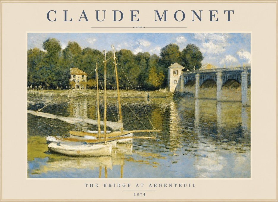 Monet The Bridge at Argenteuil III No5 - Poster