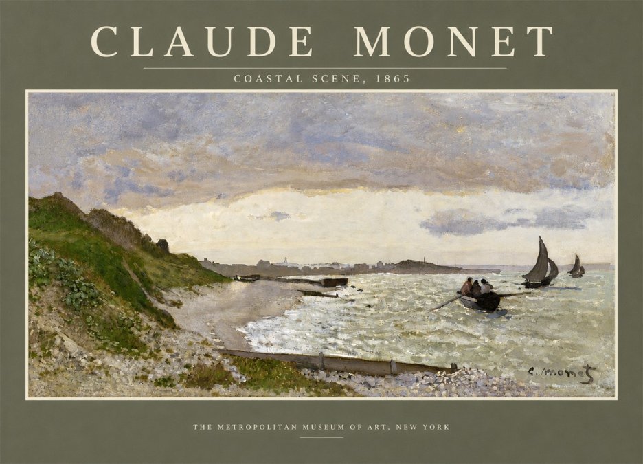 Monet Coastal Scene No4 - Poster