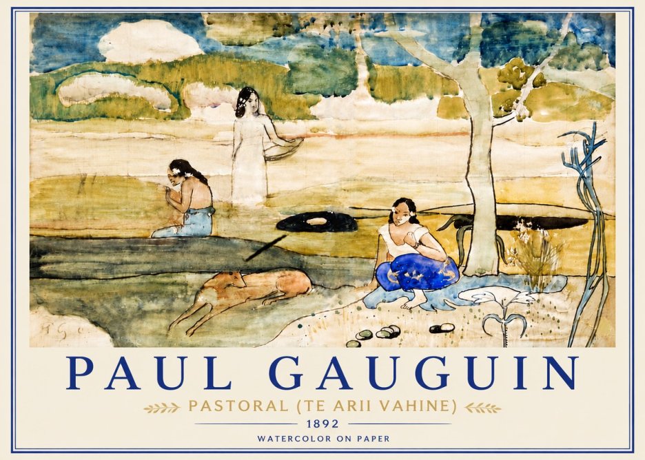 Paul Gauguin Pastoral (Te Arii Vahine) No5 - Poster