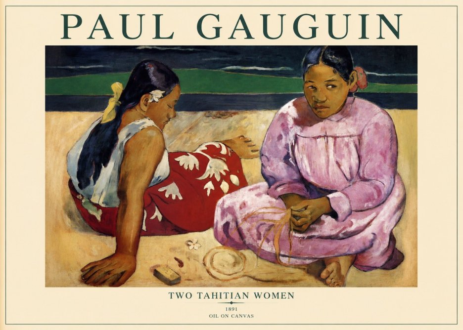 Paul Gauguin Two Tahitian Women III No1 - Poster