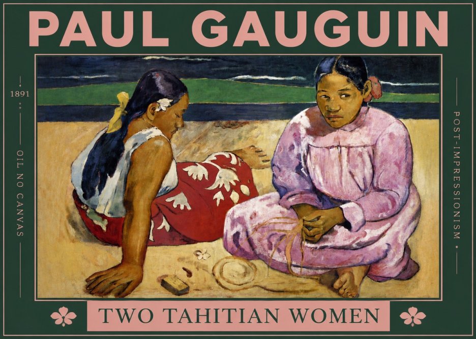 Paul Gauguin Two Tahitian Women III No3 - Poster
