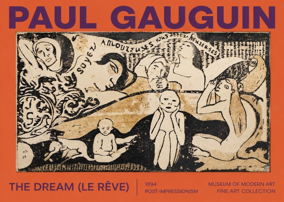 Paul Gauguin The Dream (Le Rêve) No3 - Poster