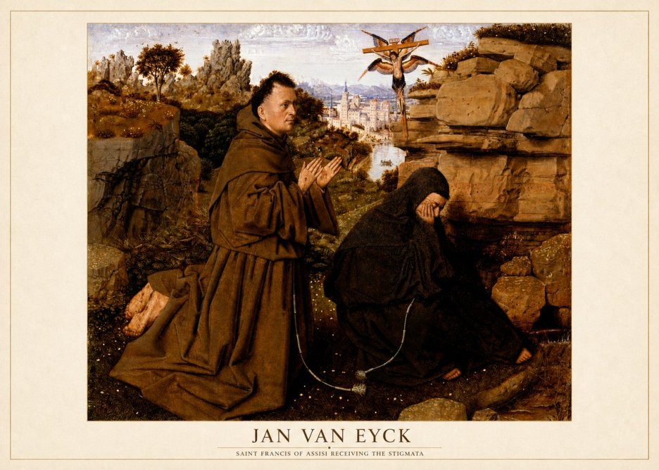 Jan van Eyck Saint Francis of Assisi Receiving the Stigmata No5 - Poster