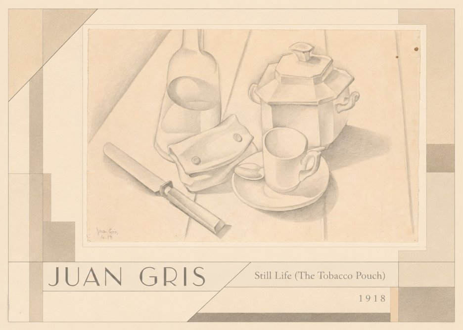 Juan Gris Still Life (the Tobacco Pouch) No4 - Poster