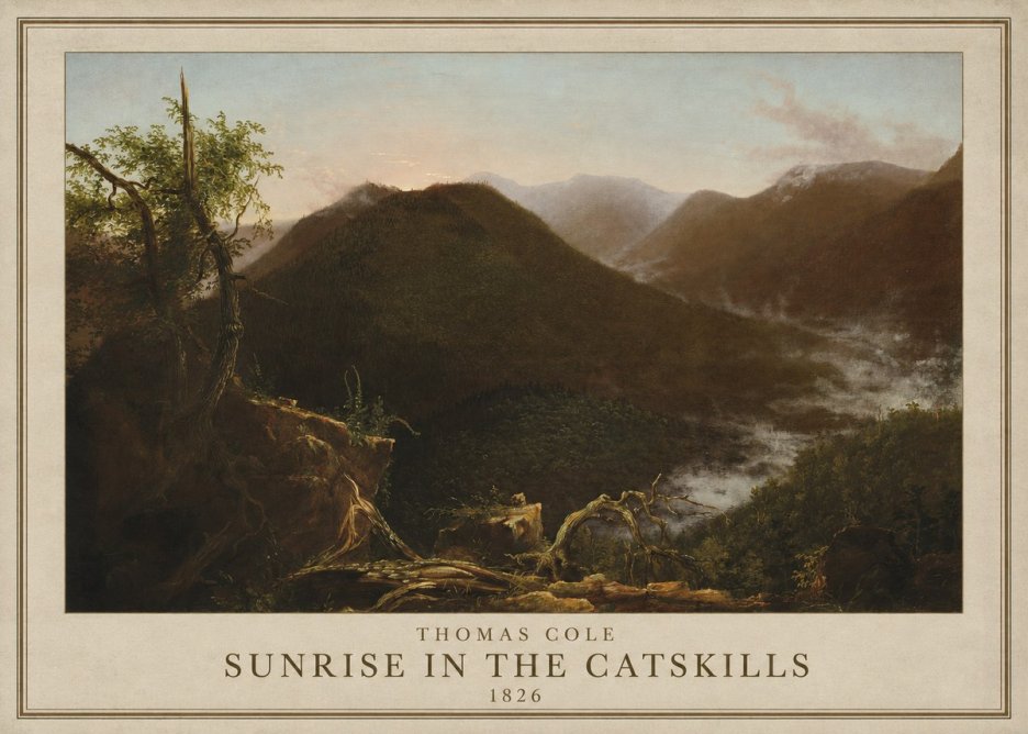 Thomas Cole Sunrise in the Catskills I No1 - Poster