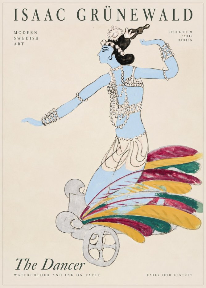 Isaac Grünewald Dancer on a Chariot No2 - Poster