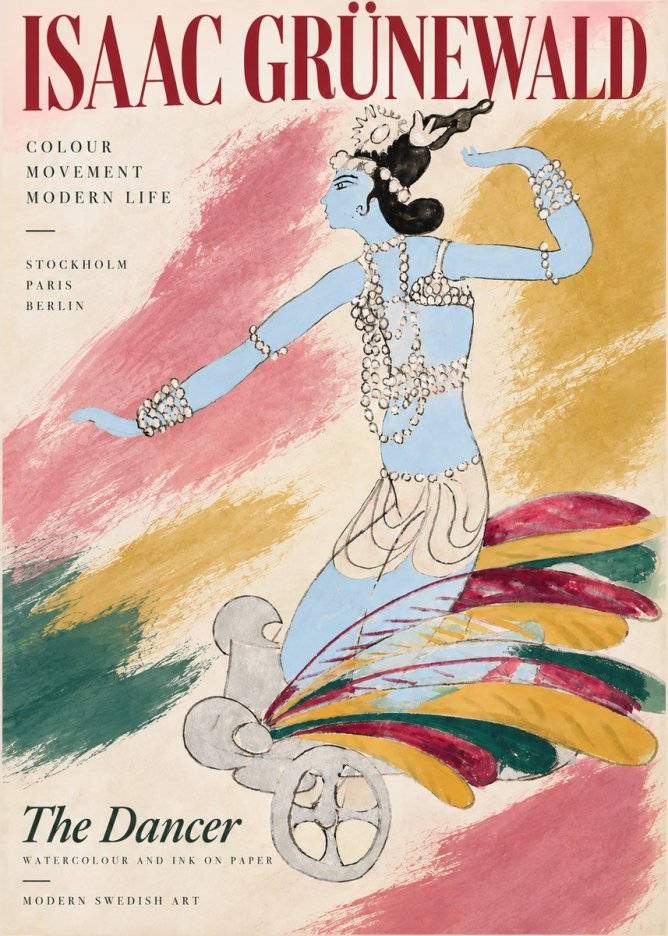 Isaac Grünewald Dancer on a Chariot No4 - Poster