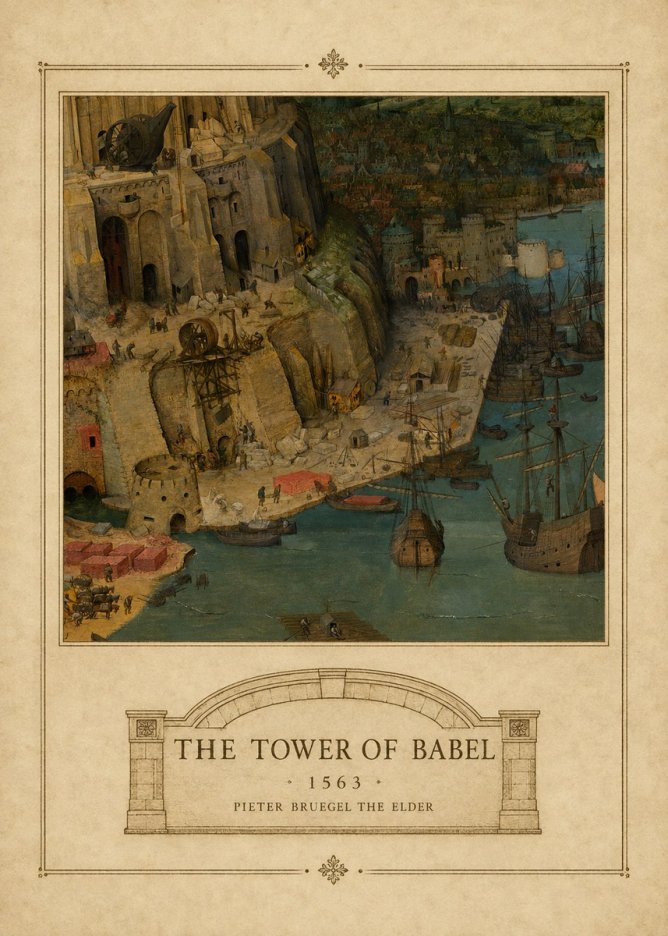 Pieter Bruegel The Tower of Babel VI No4 - Poster