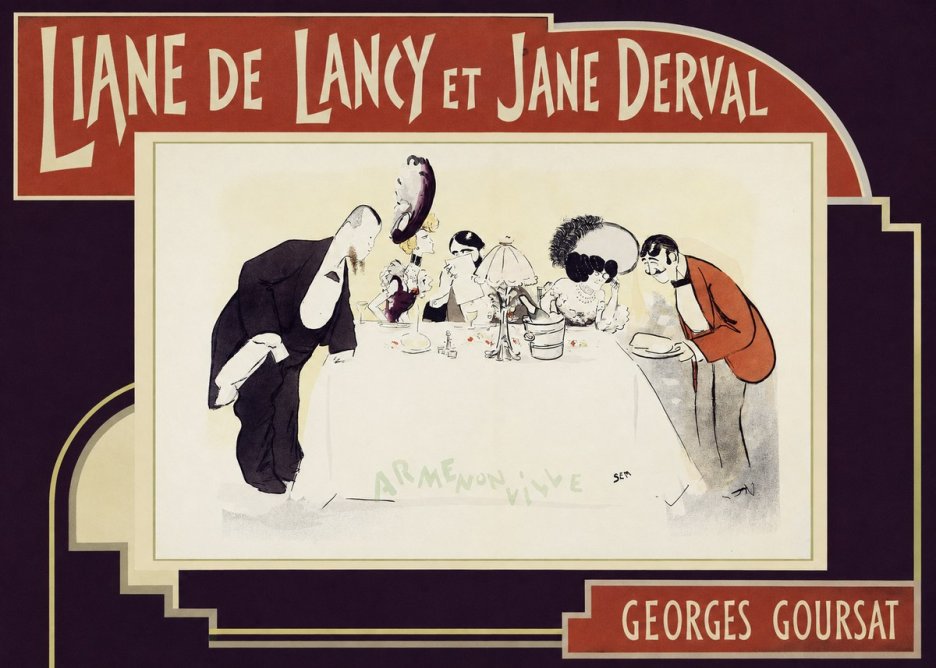 Georges Goursat Liane De Lancy Et Jane Derval No4 - Poster