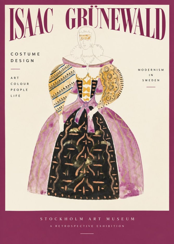 Isaac Grünewald Costume Design V No3 - Poster