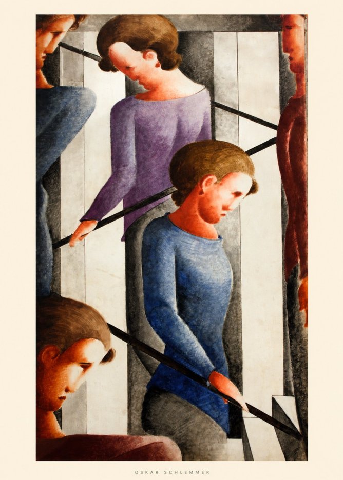 Oskar Schlemmer Staircase Figures I No6 - Poster