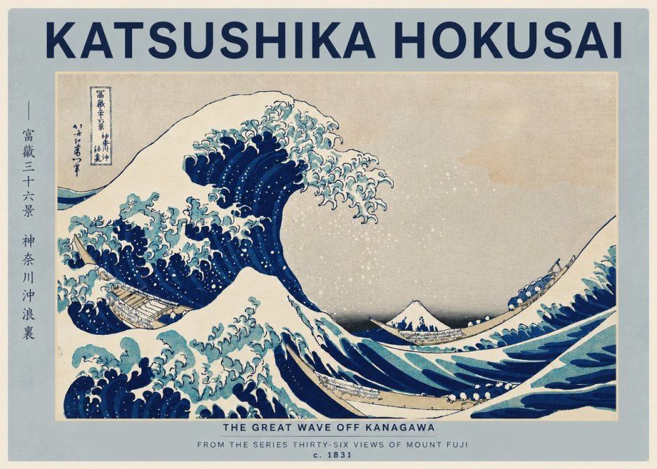 Katsushika Hokusai The Great Wave off Kanagawa I No4 - Poster