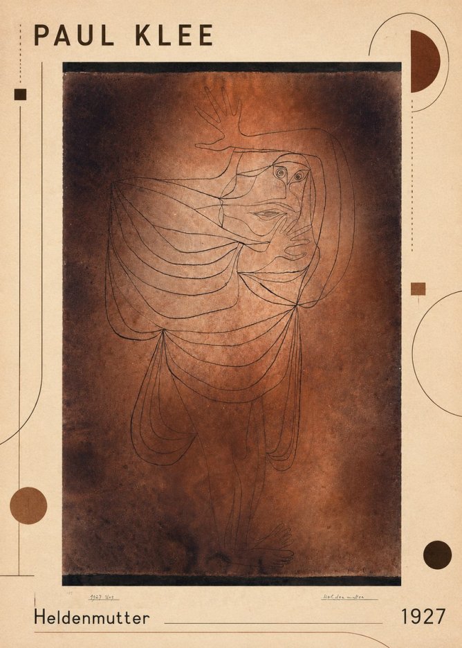 Paul Klee Heldenmutter No1 - Poster