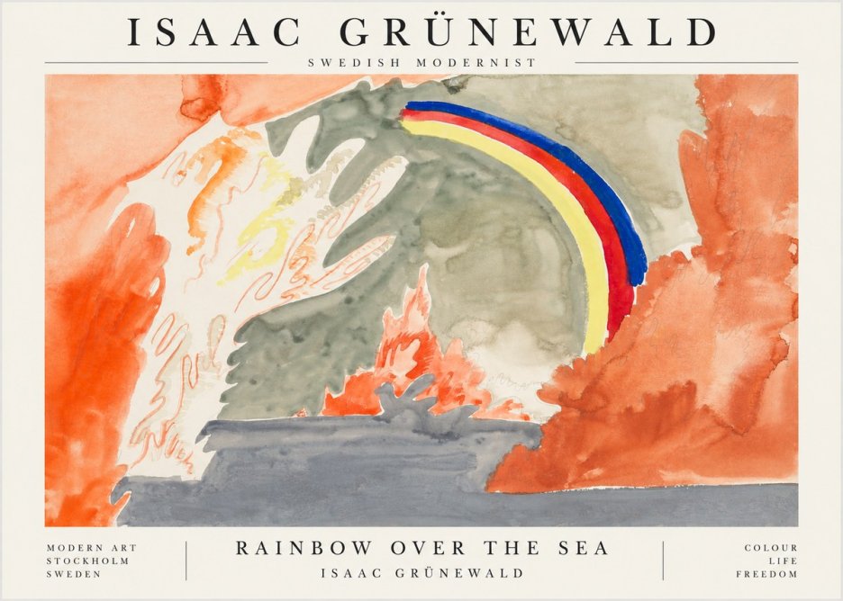 Isaac Grünewald Watercolor Composition No2 - Poster