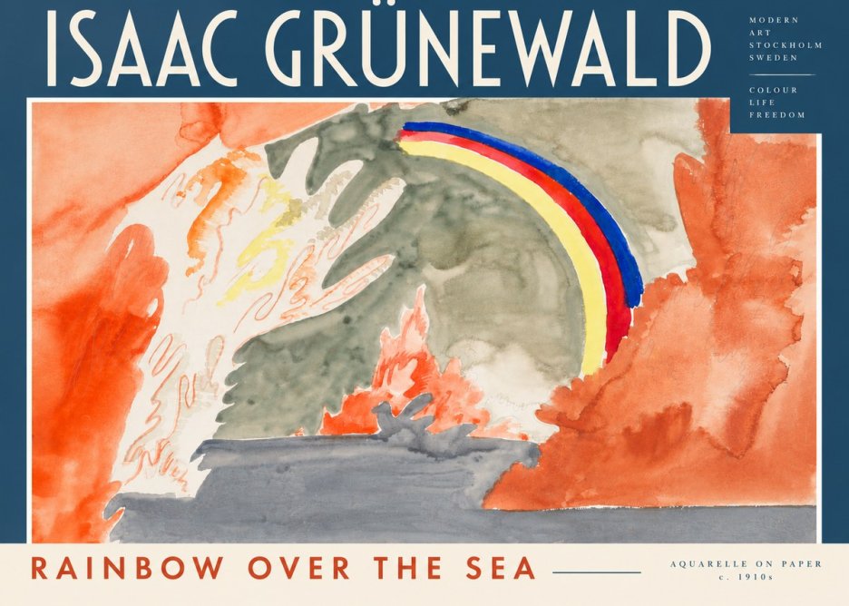 Isaac Grünewald Watercolor Composition No4 - Poster