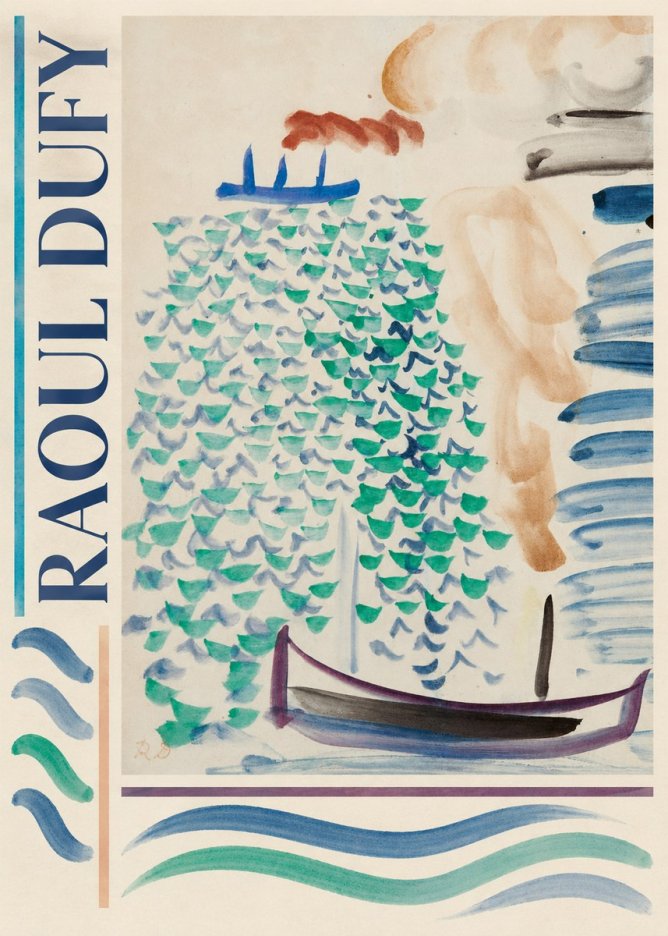 Raoul Dufy Boats on the Water No2 - Poster