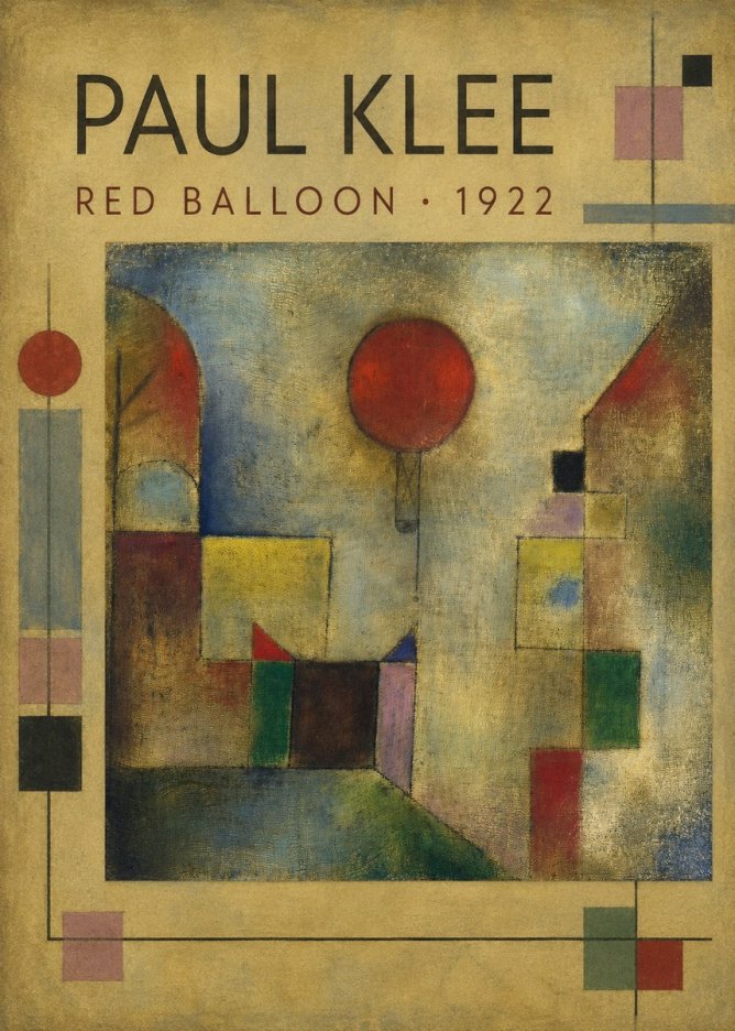Paul Klee Red Balloon No1 - Poster