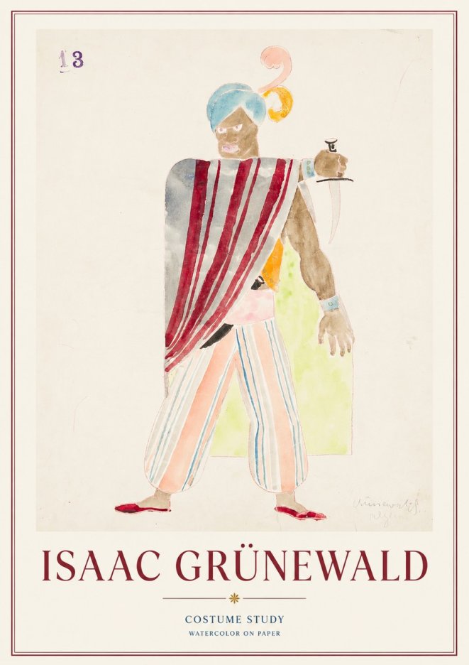 Isaac Grünewald Costume Study III No1 - Poster