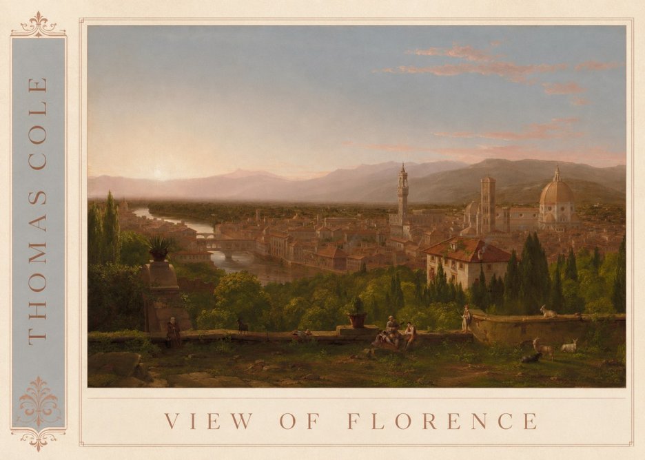 Thomas Cole View of Florence No2 - Poster