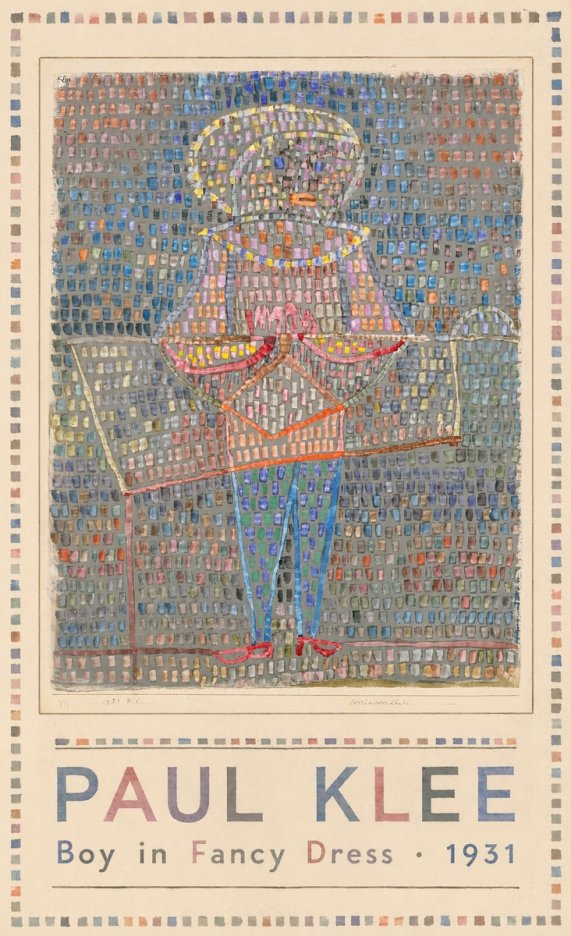 Paul Klee Boy in Fancy Dress No1 - Poster