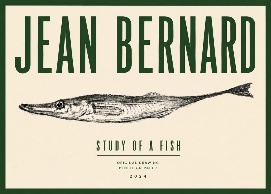Jean Bernard Study of a Fish I No6 - Poster