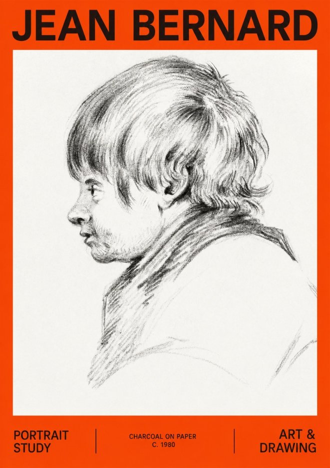 Jean Bernard Portrait Study II No2 - Poster