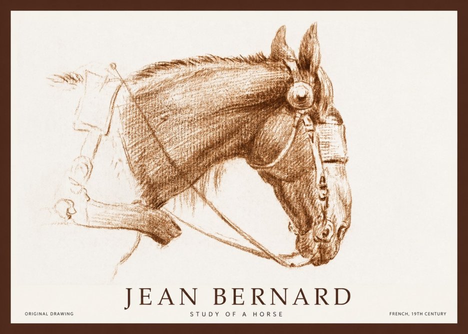 Jean Bernard Equine Study No2 - Poster