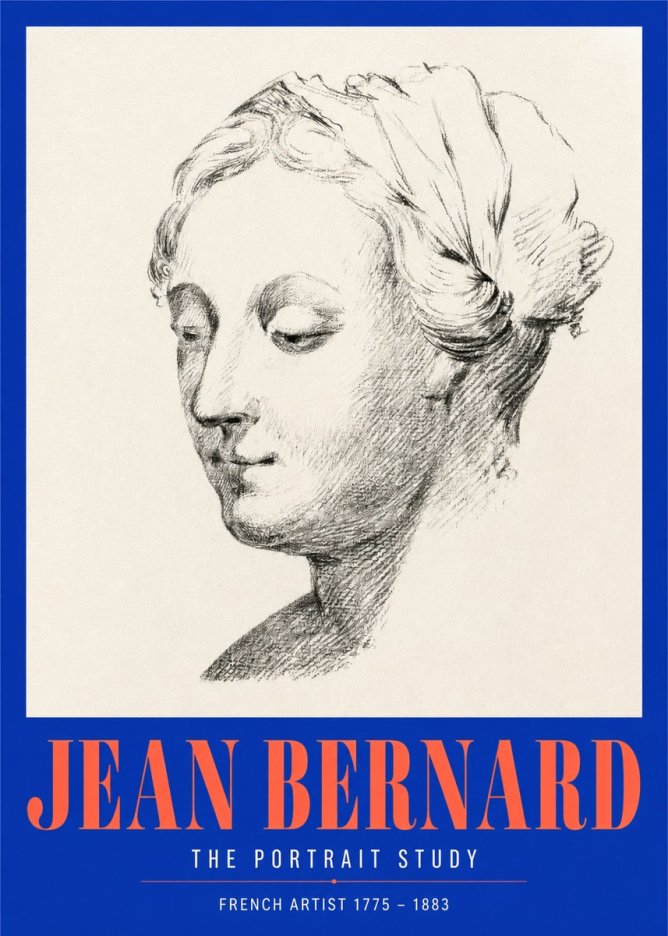 Jean Bernard Study of a Woman No3 - Poster